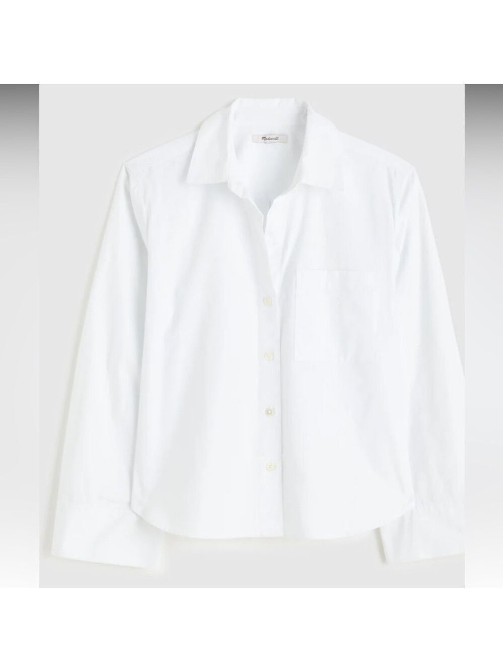 Madewell Oversized Oxford Cotton Button-Up Shirt Size XS NWT - Picture 5 of 15